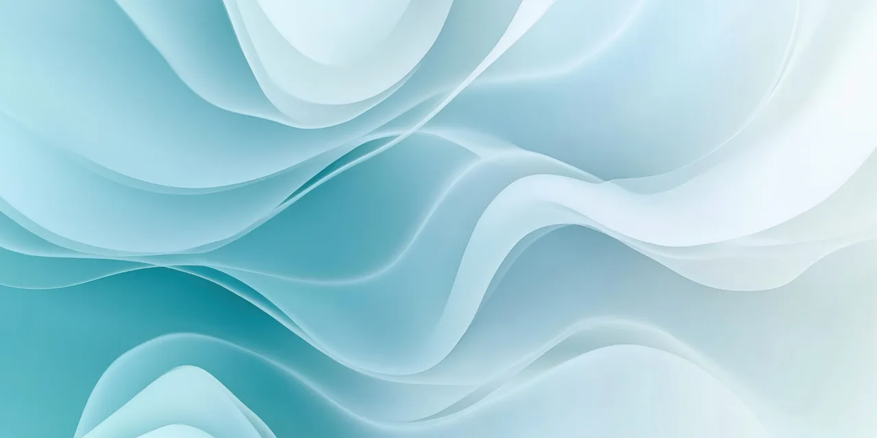 Abstract layered mint waves representing flow